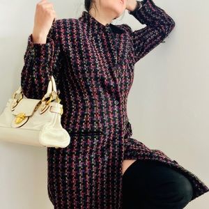 Oleg Cassini Tweed Mid Length Jacket